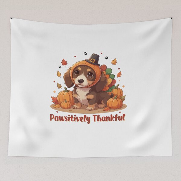 Item preview, Pawsitively Thankful Dachshund Thanksgiving Cute Fall designed and sold by The Real Life Symphony.