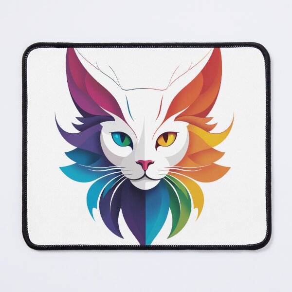 Item preview, Rainbow Cat Head designed and sold by PolinaMirralisa.