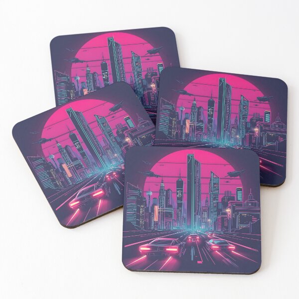Item preview, Neon Future Highway Scene designed and sold by ArtsyWishesShop.