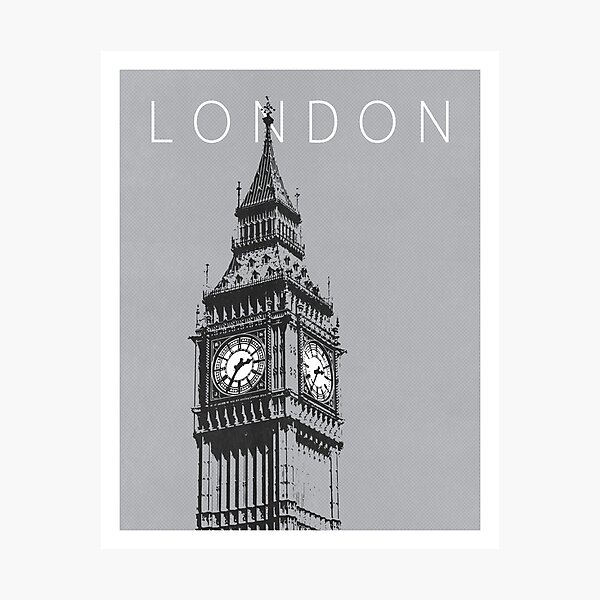 Item preview, London - Big Ben (Black & White) designed and sold by GiantComet.