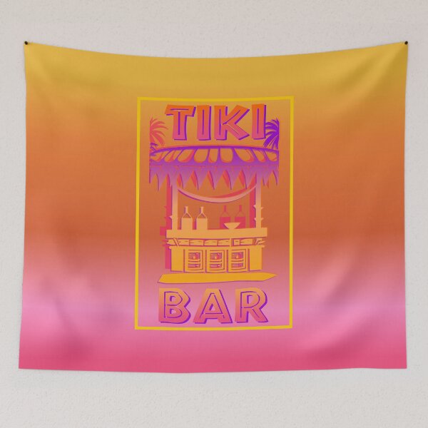 Item preview, Tiki Bar Poster designed and sold by ArtFactoryAI.