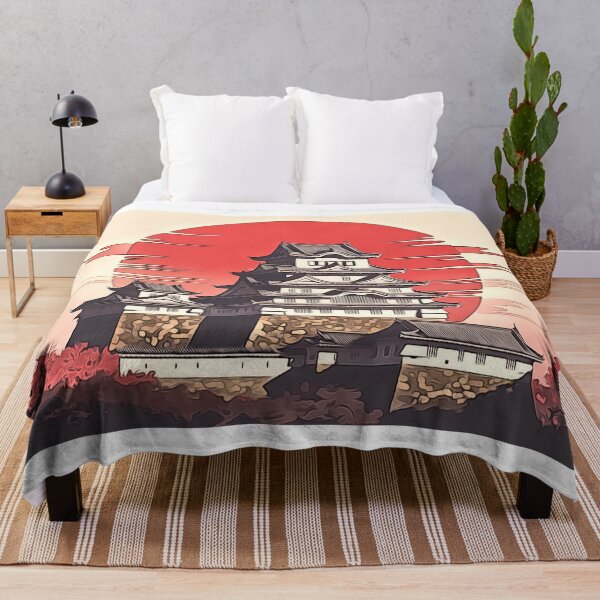 Item preview, Hemiji Castle Japan Sumi-e Abstract designed and sold by chateauxstudios.