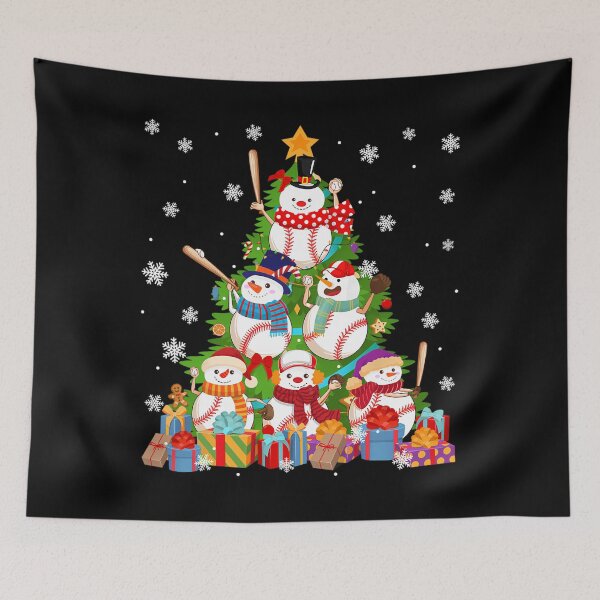 Item preview, Baseball Snowman Christmas Tree Pitchers Catchers Kids 	 		 designed and sold by kunevatoulaq.