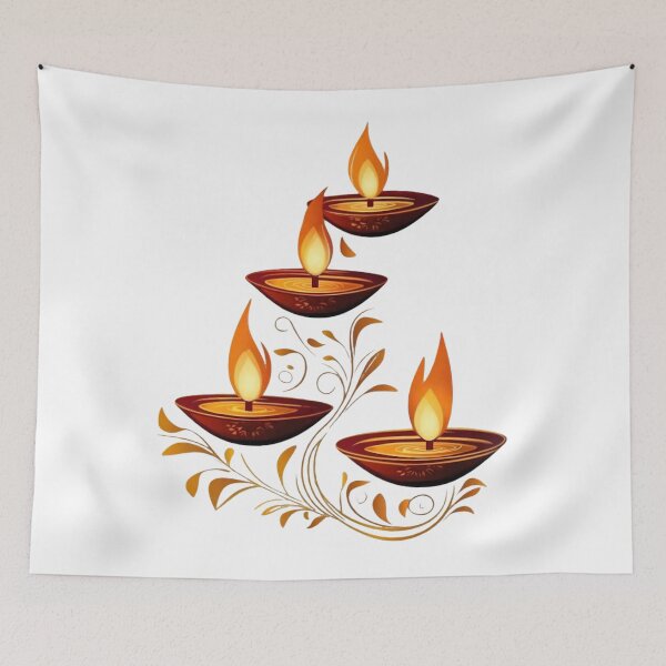 Item preview, Diwali Diya Lamp Design – Festive Indian Art designed and sold by Kruti Collection.