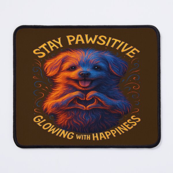 Item preview, Stay Pawsitive – Neon Dog Happiness designed and sold by alizo74.