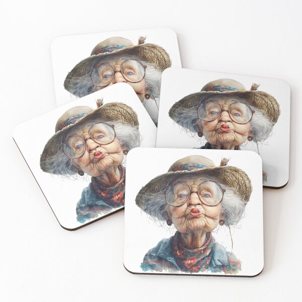 Item preview, Whimsical Granny Kiss designed and sold by LinaDesign Store.