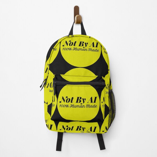 Item preview, Not by AI - minimalistic typographic design with a neon touch :) designed and sold by WearTheTexts.