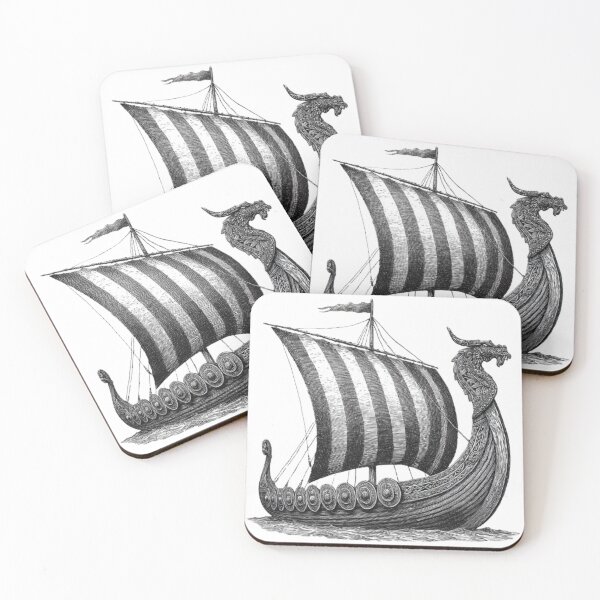 Item preview, Viking Drakkar – Norse Longship designed and sold by AlexLineArt.