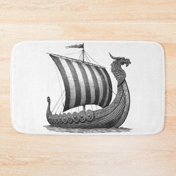 Item preview, Viking Drakkar – Norse Longship designed and sold by AlexLineArt.