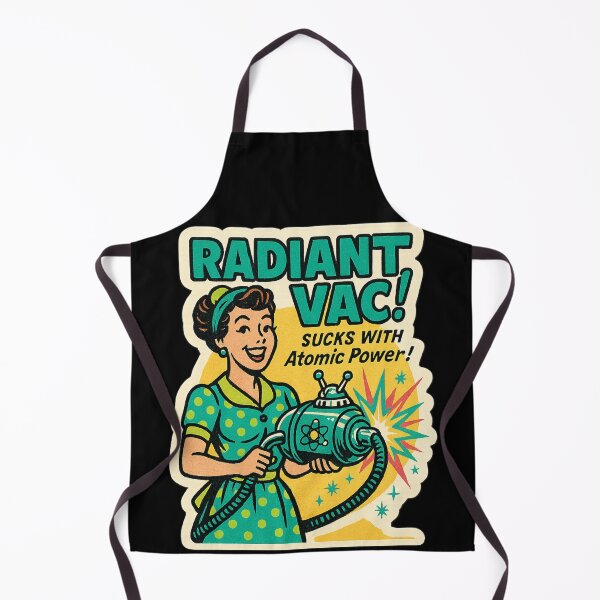 Item preview, Retro Housewife Vacuum Sticker – Vintage Atomic Age Comic Art, Funny Cleaning Parody Gift designed and sold by JacobKAurumhead.