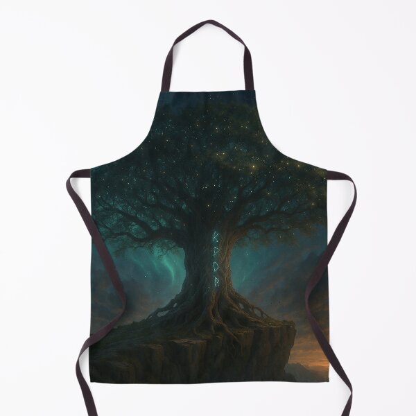 Item preview, Yggdrasil – The Norse Tree of Life with Runes and Starlight – Epic Fantasy Wall Art designed and sold by NorseDrip.