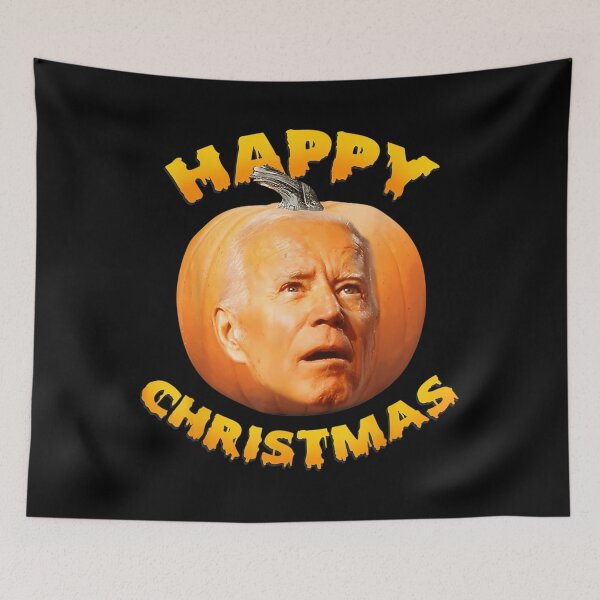 Item preview, happy Christmas anti-joe Biden funny Halloween 2022 pumpkin 		 designed and sold by arleetiiuc.