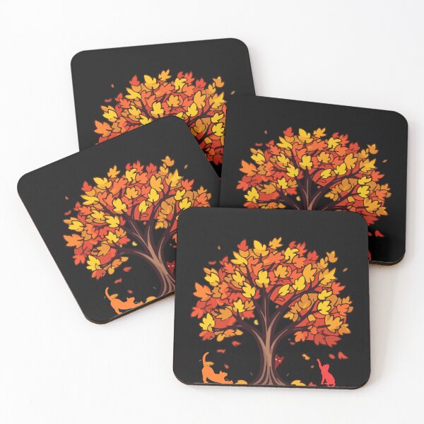 Item preview, Cat Leaf Fall Tree designed and sold by Sparkofart07.