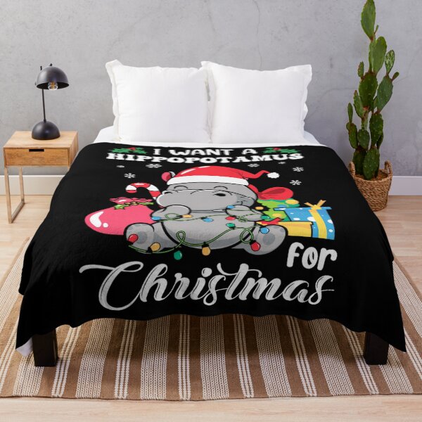 Item preview, Quiero un hipopótamo para Navidad Pijama navideño de hipopótamo designed and sold by agbomblouetl.