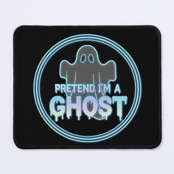 Item preview, Neon Glitch Ghost - "Pretend I'm A Ghost" Circular Badge designed and sold by DMNindustries.