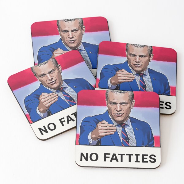 Item preview, No Fatties Funny Pete Hegseth Military Speech designed and sold by MomofDom67.