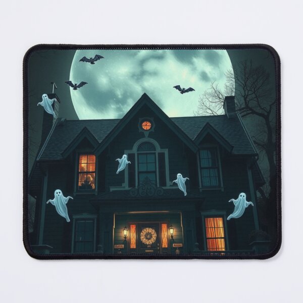 Item preview, Haunted Vibes – Neon Haunted House Halloween designed and sold by MysticOMG.