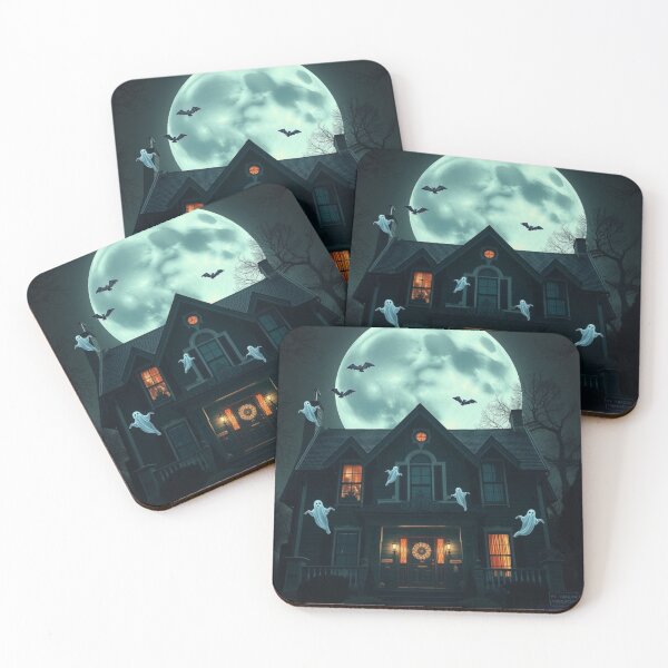 Item preview, Haunted Vibes – Neon Haunted House Halloween designed and sold by MysticOMG.
