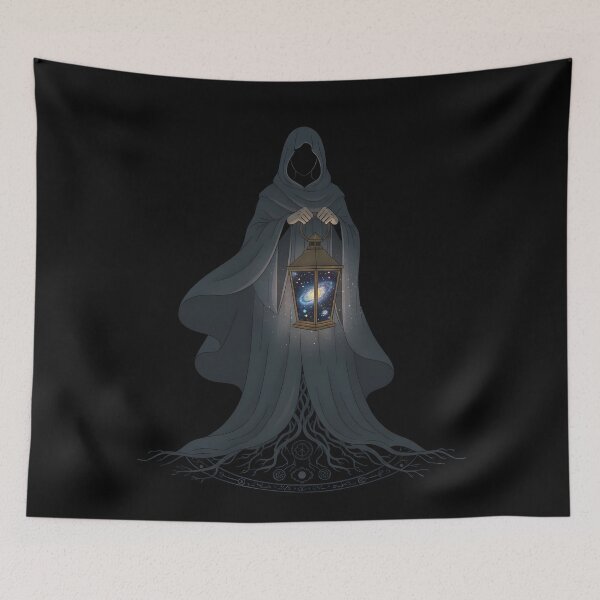 Item preview, The Lantern Keeper – Faceless Cosmic Guardian Surreal Design designed and sold by Vrixat.