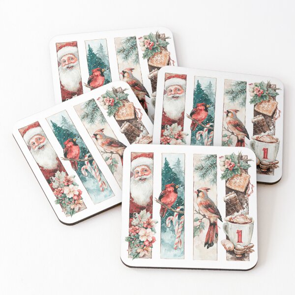 Item preview, Festive Santa and Cardinal Holiday Bookmark Set designed and sold by Anastasiia Yurevych.