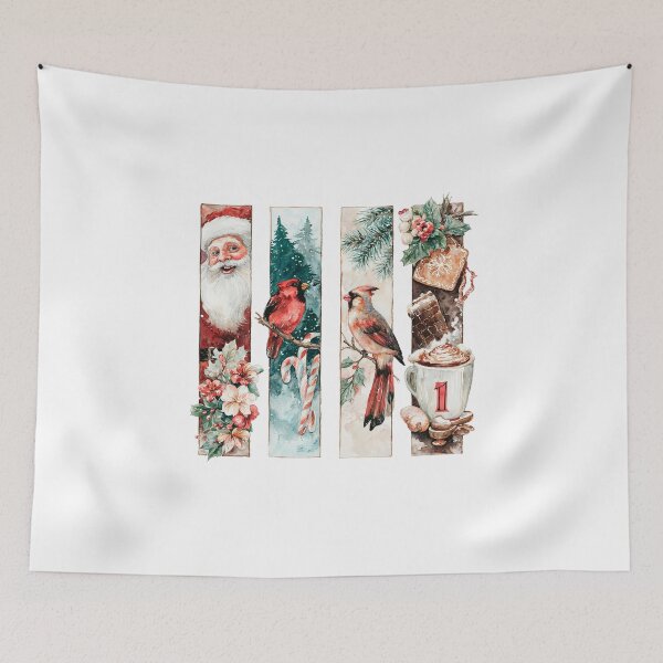 Item preview, Festive Santa and Cardinal Holiday Bookmark Set designed and sold by Anastasiia Yurevych.