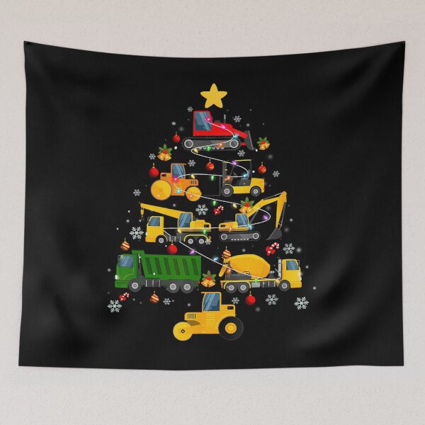 Item preview, Construction Excavator Christmas Tree for Toddler designed and sold by desimevirgemw.