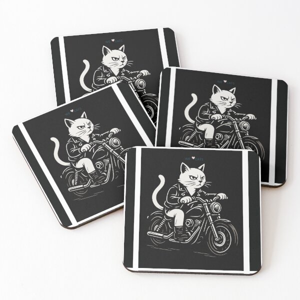 Item preview, Rock-Lifestyle Biker Cat! ??? designed and sold by WeLoveCatss.