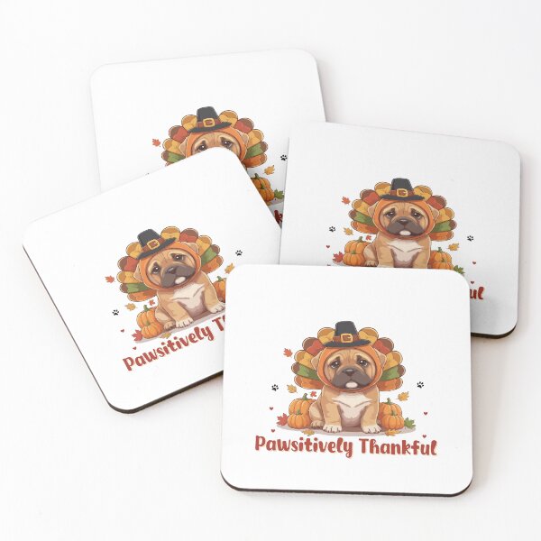 Item preview, Pawsitively Thankful Bullmastiff Thanksgiving Cute Fall designed and sold by The Real Life Symphony.