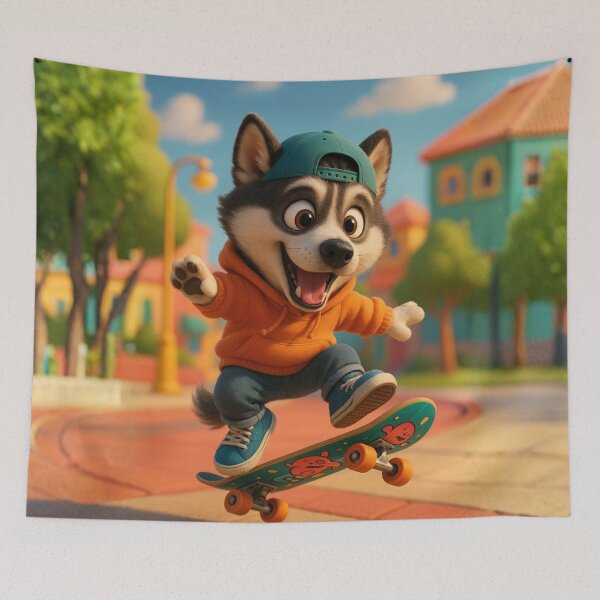 Item preview, Skater Huskita designed and sold by Sillytoe.