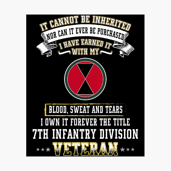 Item preview, Forever The Title 7th Infantry Division Veteran Day Xmas 		 designed and sold by rotiliciobanf.