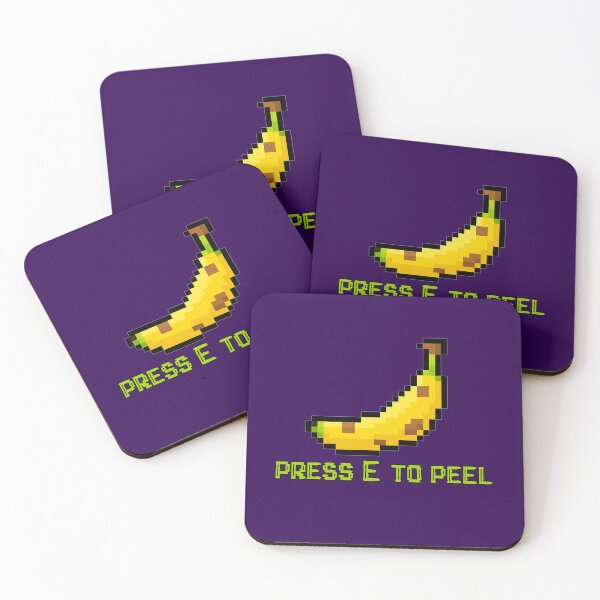Item preview, Press E to Peel – Funny Gamer Banana Pixel Art designed and sold by UnpeelMeArt.