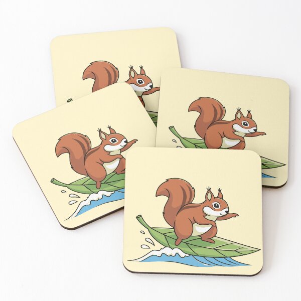 Item preview, Surfing squirrel on leaf wave designed and sold by PragmaticP.