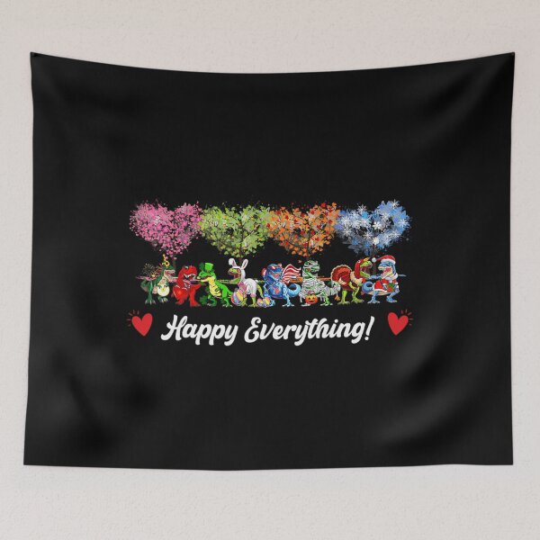 Item preview, Happy Everything Dinosaur T Rex Every Seasons All Year Tree 		 designed and sold by arleetiiuc.