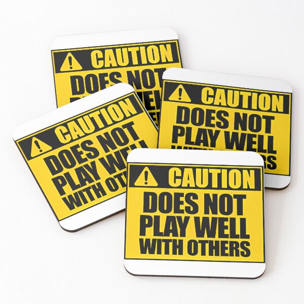 Item preview, Caution Does Not Play Well With Others Funny Sarcasm 	 Pullover 		 designed and sold by suntochaufei.