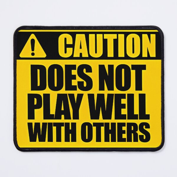 Item preview, Caution Does Not Play Well With Others Funny Sarcasm Pullover designed and sold by suntochaufei.