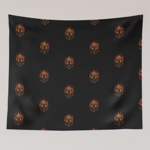 Item preview, Flaming Skull - Scary Halloween Fire Eyes Design designed and sold by anna2681.