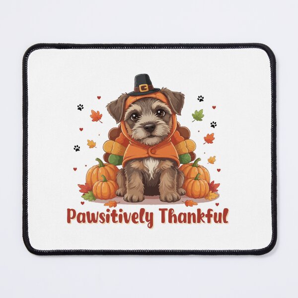 Item preview, Pawsitively Thankful Border Terrier Thanksgiving Cute Fall designed and sold by The Real Life Symphony.
