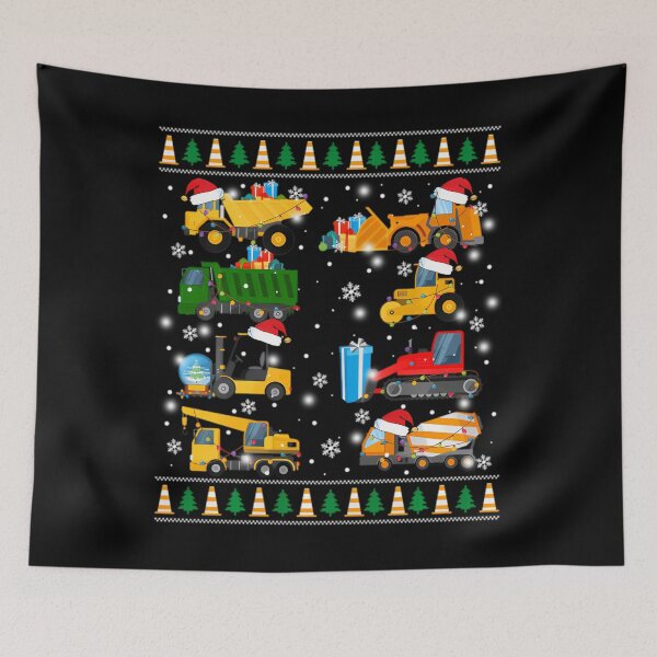 Item preview, Construction Excavator Truck Santa Ugly Sweater Christmas designed and sold by desimevirgemw.