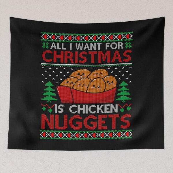 Item preview, Lo que quiero para Navidad es un feo suéter de nuggets de pollo. designed and sold by agbomblouetl.