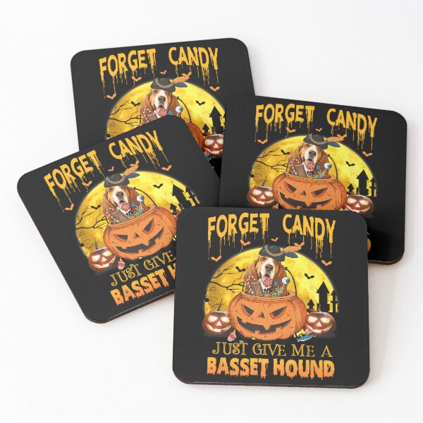 Item preview, Forget Candy Just Give Me Basset Hound Pumpkin Halloween 		 designed and sold by rotiliciobanf.