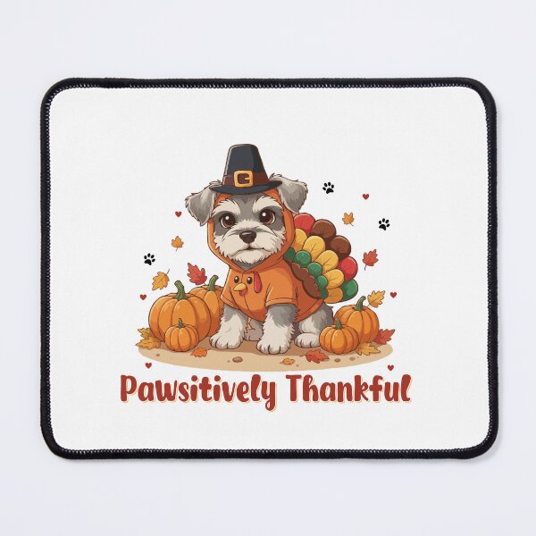 Item preview, Pawsitively Thankful Schnauzer Thanksgiving Cute Fall designed and sold by The Real Life Symphony.