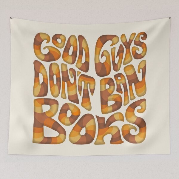Item preview, Good Guys Don't Ban Books Word Art designed and sold by Unhinged Heather.