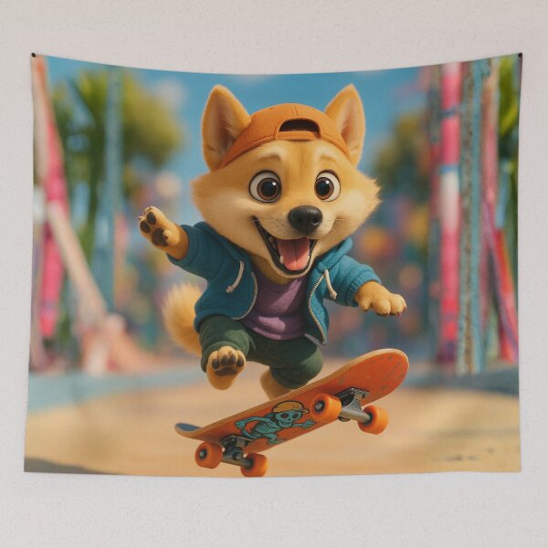 Item preview, Skater Korean Jindo designed and sold by Sillytoe.