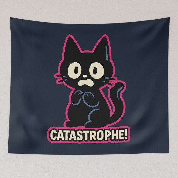Item preview, Cat – Catastrophe Pun designed and sold by Dazzlement.