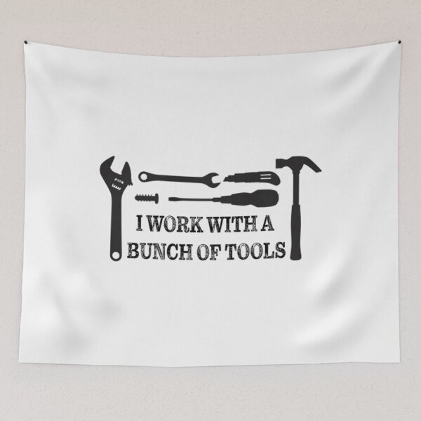 Item preview, I work with a bunch of tools - Funny Handy Man Swea		 designed and sold by pestilamirst.