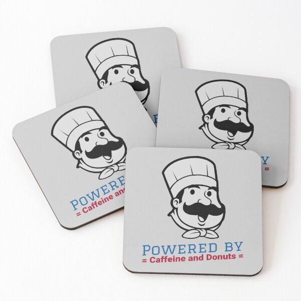 Item preview, Powered by Caffeine and Donuts - professional chef  designed and sold by TaurusC95.