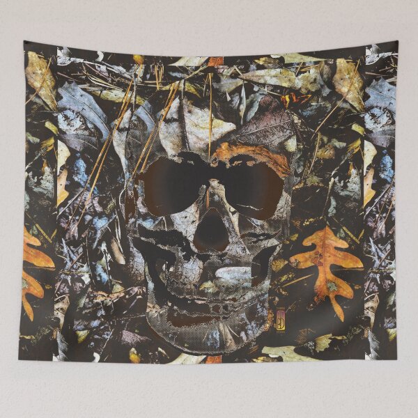 Item preview, Bones Big Skull Chainsaw Camouflage Pattern Ground Floor  designed and sold by TyBrockDesigns.