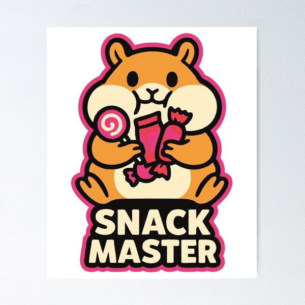 Item preview, Hamster with Candy – Snack Master Pun designed and sold by Dazzlement.