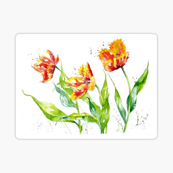 Dancing Tulips Sticker