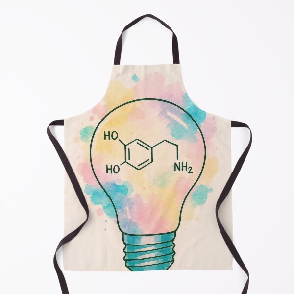 Item preview, Dopamine Molecule Lightbulb Watercolor Art designed and sold by KikaDP.